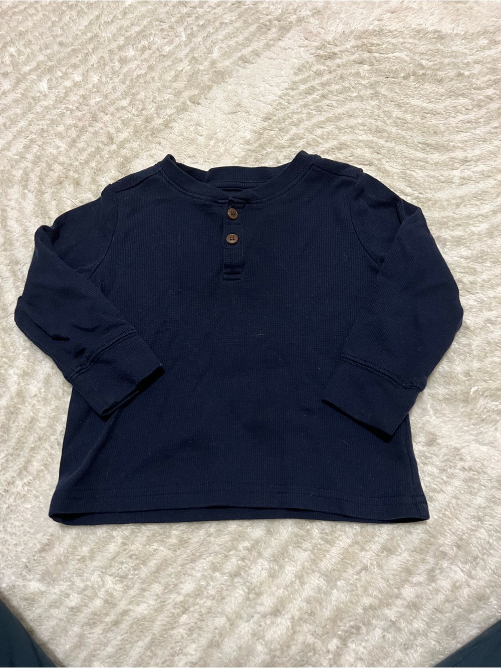 The Children's Place Navy Long-Sleeve Henley Tee